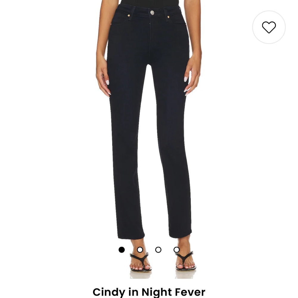 NWOT Paige Cindy Stretch Straight Jean “Night Fever” Size 28